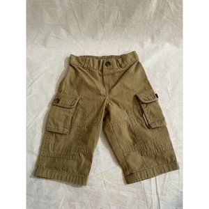 Ralph Lauren Kid's Boy Short Bermuda Khaki Zip 100%Cotton Size 6 M